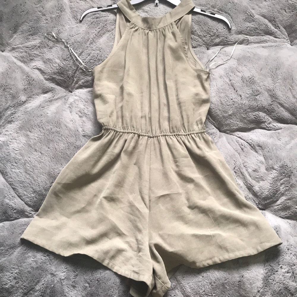 army green romper